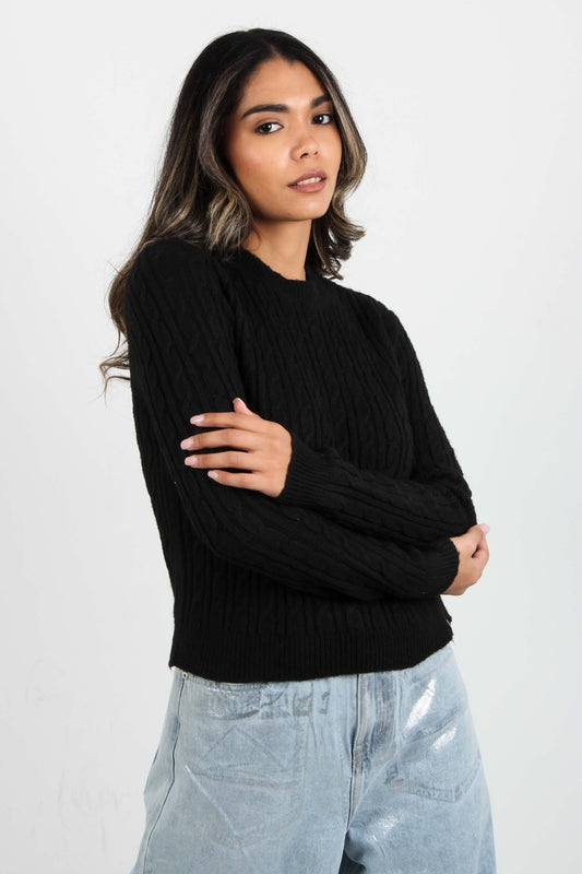 KNITTED TOP CREW NECK