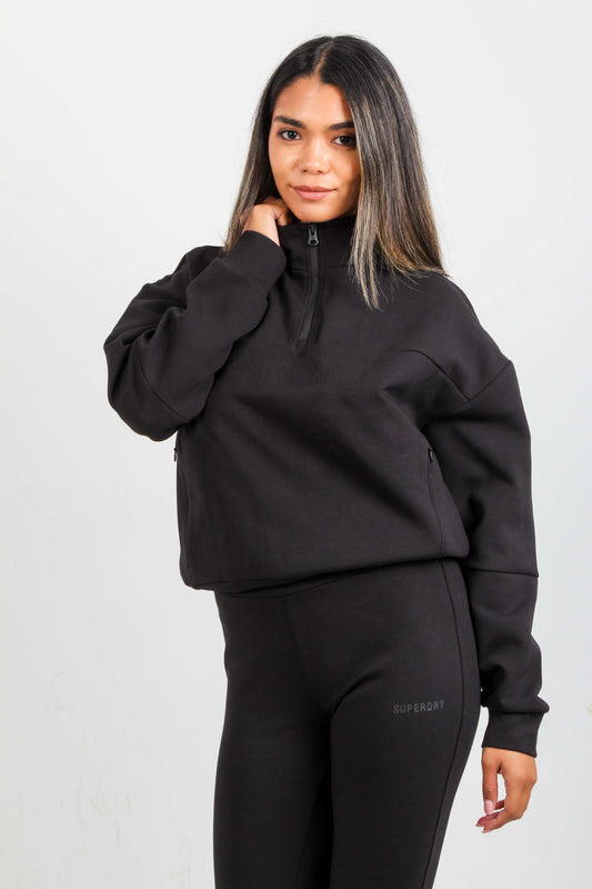 SPORT TECH RELAXED HALF ZIP SWEATER