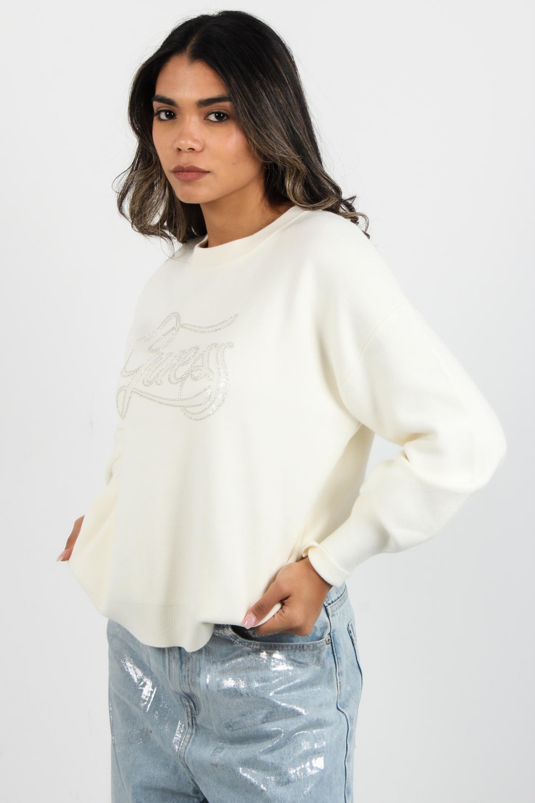 LAURA LOGO KNITTED TOP