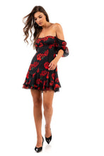 Load image into Gallery viewer, DRESS WITH RED FLOWERS