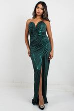 Load image into Gallery viewer, DRESS STRAPLES DRAPE MAXI