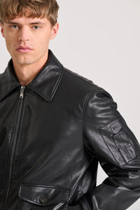 JACKET BOMBER LEATHER