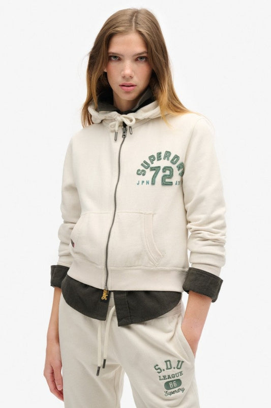 RELAXED CROP ZIP HOODIE