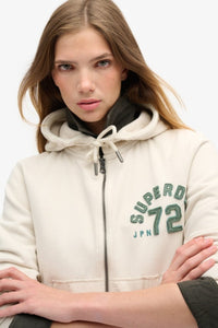 RELAXED CROP ZIP HOODIE