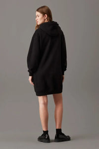 CHENILLE MONOLOGO HOODIE DRESS