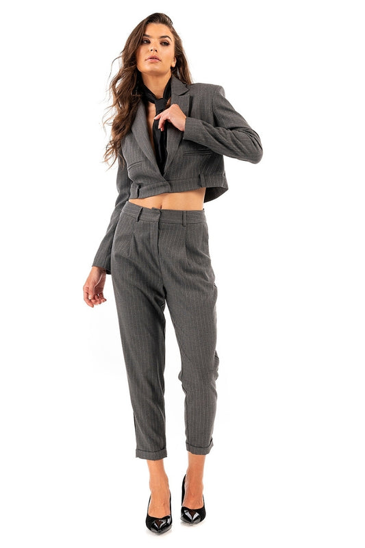 TROUSER WITH LUREX STRIPES