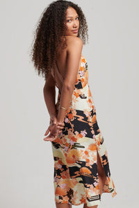 MIDI HALTER SLIP DRESS