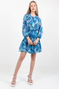 DRESS WITH LEAF PRINT