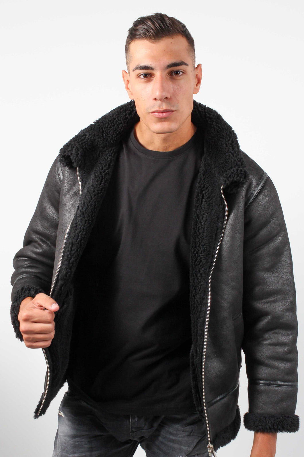 HARRY TEDDY WOOL LEATHER JACKET