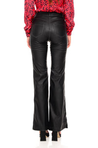 LEATHER BELL BOTTOM PANTS