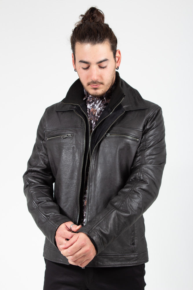 JACKET LEATHER NELSON SHEEP VEG