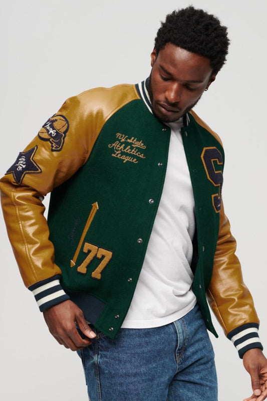 VARSITY PATCHED BOMBER