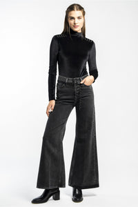 LOVELY BLACK DENIM TROUSERS