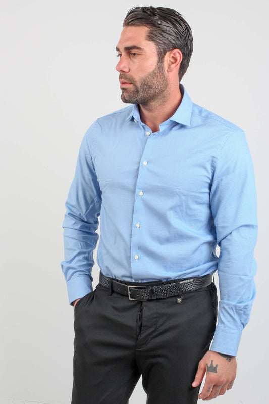 FLEX COLLAR HOUNDSTOOTH SHIRT