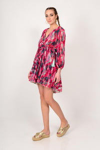 DRESS WITH LEAF PRINT