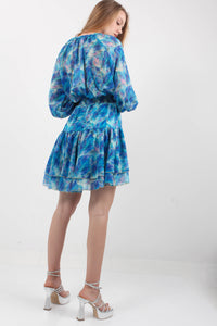 DRESS WITH LEAF PRINT