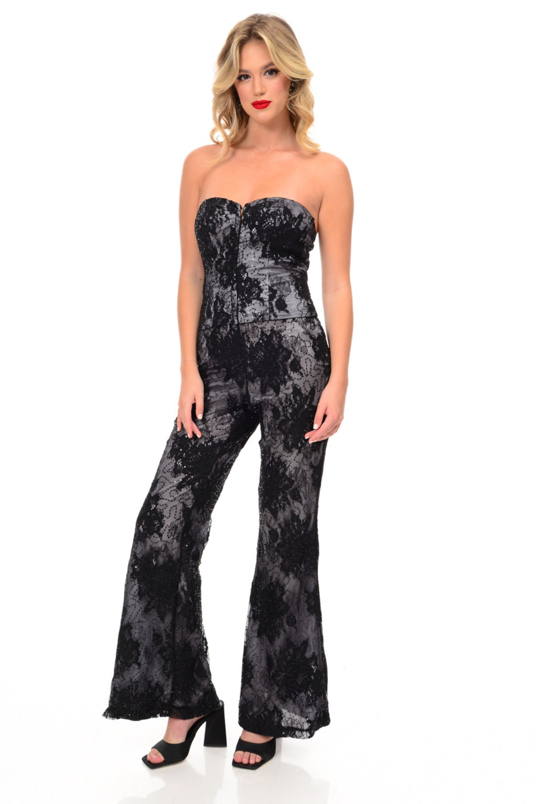 BELL BOTTOM LACE PANTS