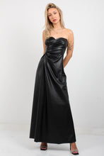 Load image into Gallery viewer, LEATHER MAXI DRESS