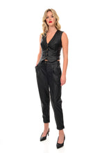 Load image into Gallery viewer, LEATHER PANTS WITH PLEATS