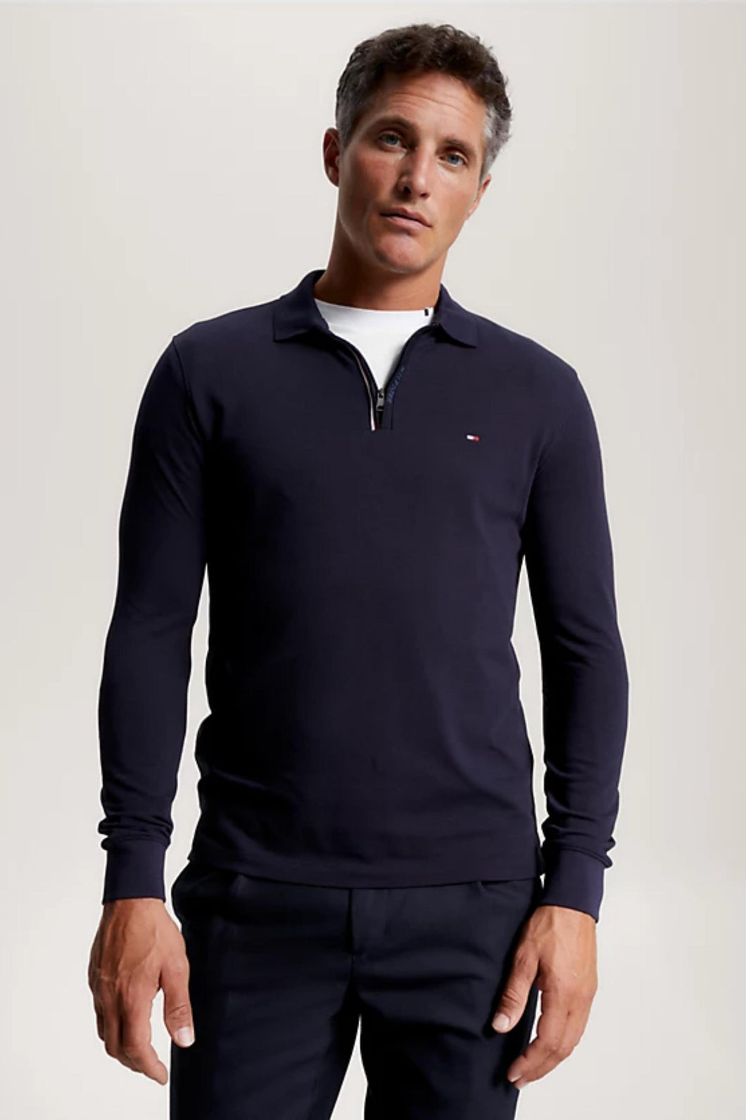 ZIP RWB TIPPED SLIM POLO