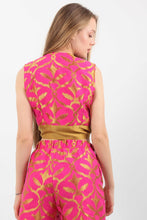 Load image into Gallery viewer, BROCADE SATIN TIE TOP